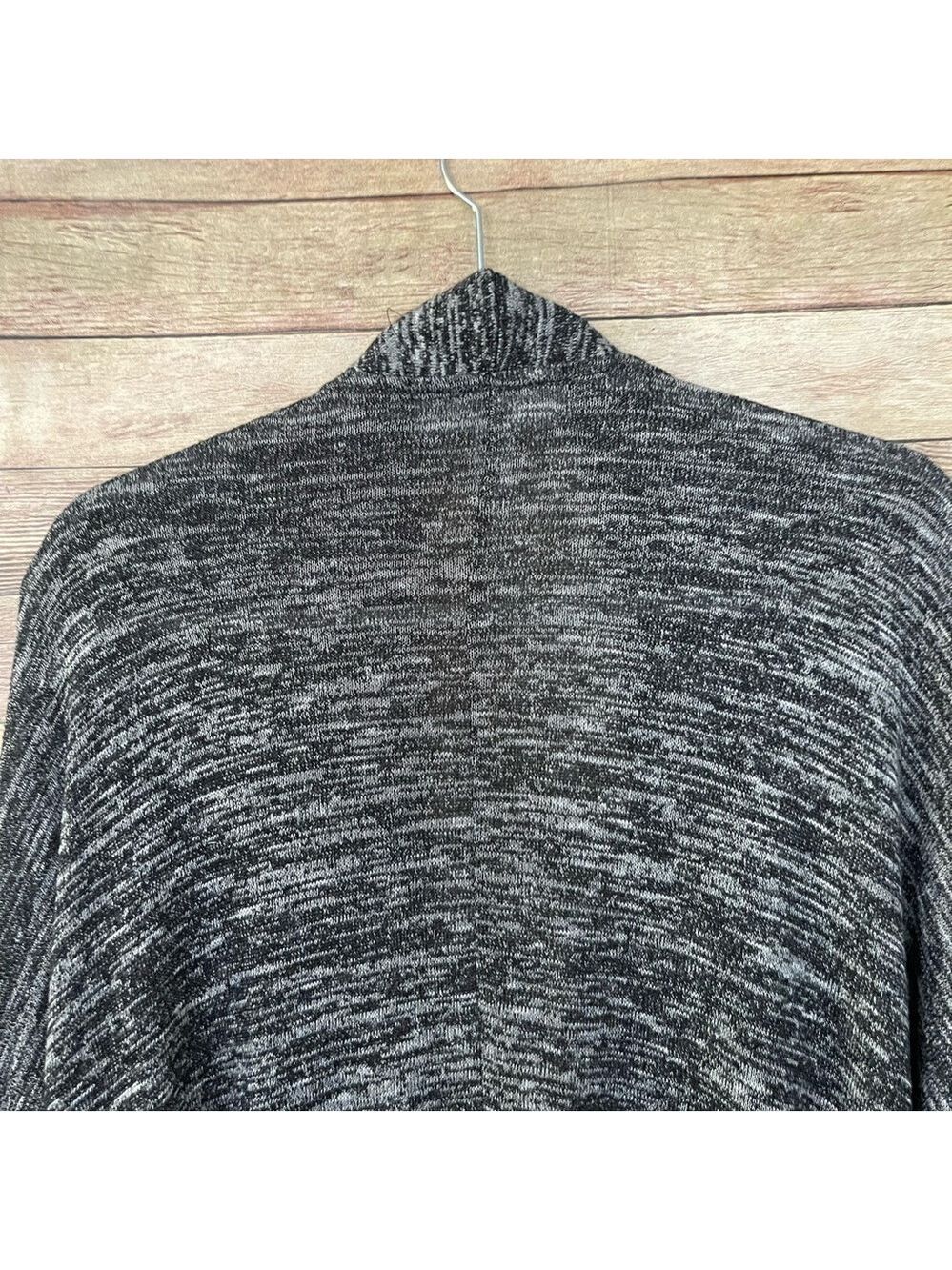 French Laundry Women’s Black And Gray Fringe Cardigan Sweater Plus Size: 1X - Picture 9 of 10